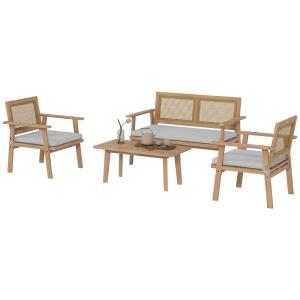 Outsunny Gartenmöbel 4-teilig - Gartenmöbel-Set für den Auß…