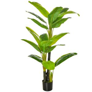 HOMCOM künstliche Pflanzen 150 cm künstlicher Bananen Baum…