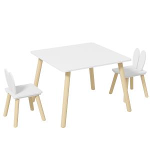 AIYAPLAY Kinder-Tisch- und 2-Stühle-Set Kindertisch mit 2 S…