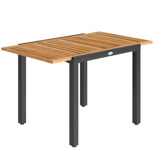 Outsunny Ausziehbarer Gartentisch 120/80x70 cm, rechteckige…
