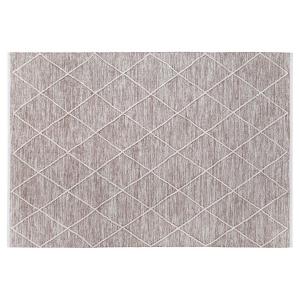 HOMCOM Teppich aus Baumwolle Braun 200 x 140 x 0,7 cm
