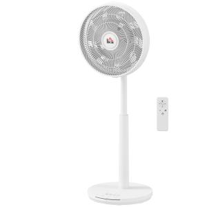 HOMCOM Standventilator leise mit Fernbedienung, Ventilator…