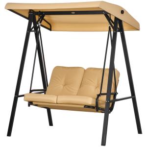 Outsuuny Hollywoodschaukel 3-Sitzer Gartenschaukel mit vers…
