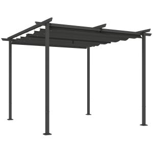 Outsunny Pergola 3x3m Garten Pavillon Terrassendachung aus…
