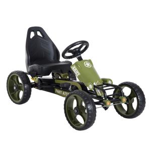 HOMCOM Go Kart Tretauto Tretfahrzeug mit Handbremse Verstel…