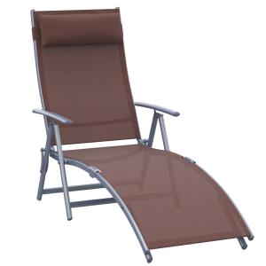 Outsunny Sonnenliege Gartenliege klappbar mit Kissen, Relax…