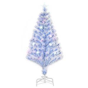 HOMCOM künstlicher Weihnachtsbaum mit 3 LED-Leuchten Christ…