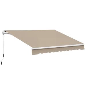 Outsunny Alu-Gelenkarmmarkise 3,95m Sonnenschutz Beige für…