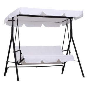 Outsunny Garten Hollywoodschaukel 3 Personen Verstellbares…