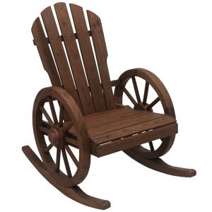 Outsunny Schaukelstuhl, Rustikaler Relaxstuhl, Gartenstuhl…