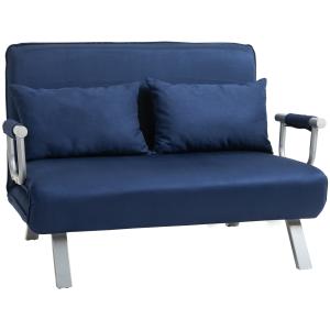 HOMCOM Schlafsofa 2er-Sofa mit Schlaffunktion und verstellb…