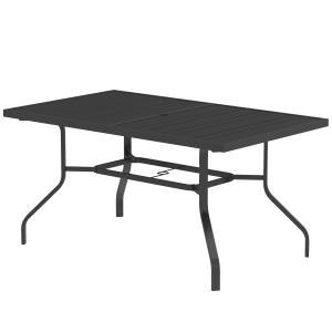 Outsunny Gartentisch 152x90 cm, Wetterfest Balkontisch aus…
