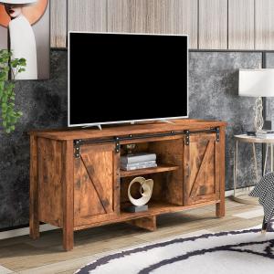 TV-Ständer im Industrie-Design, Sideboard mit 2 Schiebetüre…