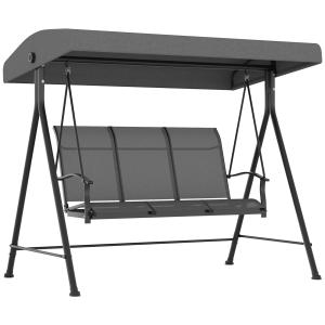 Outsunny Hollywoodschaukel 3-Sitzer Gartenschaukel mit vers…