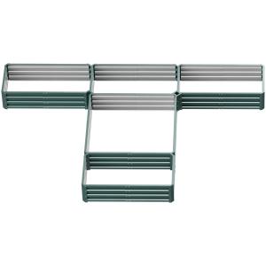 Outsunny Hochbeet Hochbeet aus modularem Stahl für den Gart…