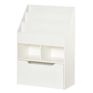 HOMCOM Kinder Bücherregal Kinderregal mit Schublade, 3 Abla…