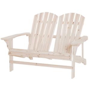 Outsunny Adirondack Gartenbank für 2 Personen mit Sitz- und…