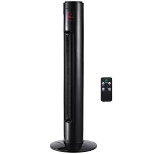 HOMCOM Säulenventilator Turm leise oszillierend 45 W mit Fe…