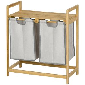 HOMCOM Wäschekorb 81,2 L Wäschebox mit 2 abnehmbaren Wäsche…