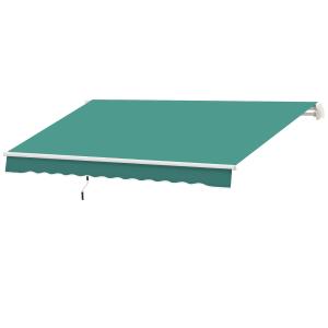 Outsunny Markise manuell ausfahrbar mit verstellbarem Winke…