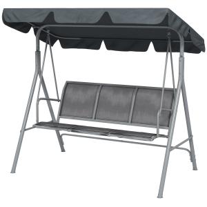 Outsunny Gartenliege 3 Personen Hochkomfortables wasserdich…