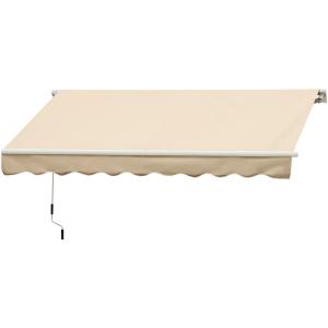 Outsunny Markise manuell ausziehbar 295 x 245 cm Terrassenm…