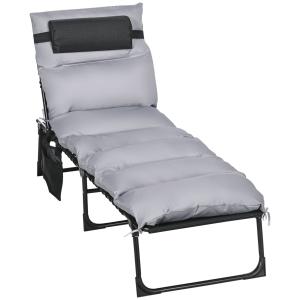 Outsunny Klappliege Garten 120 kg Belastbarkeit 5-stufig ne…