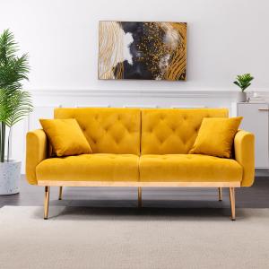 3-Sitzer-Samt-Sofa, verstellbares Schlafsofa, bequem zum Si…