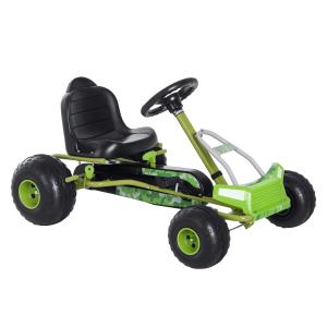 HOMCOM Kinder Go Kart Tretauto Tretfahrzeug mit verstellbar…