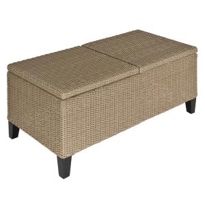 Outsunny ausziehbarer Polyrattan Gartentisch Couchtisch Sta…