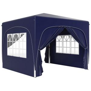 Outsunny Pavillon 3x3m Pop Up Pavillon faltbar mit 4 Seiten…