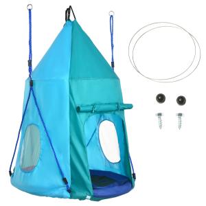 Outsunny Nestschaukel mit Zelt bis 150 kg Ø100 cm Gartensch…