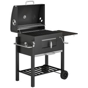 Outsunny Grillwagen Holzkohlegrill BBQ Standgrill Edelstahl…