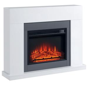 HOMCOM LED Elektrokamin Standkamin Kaminofen mit Flammeneff…