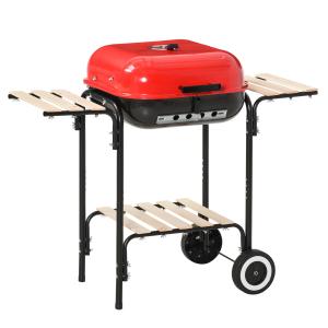 Outsunny Kohlegrill Grillwagen Grillstation Standgrill mit…