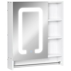 kleankin Spiegelschrank Badspiegel mit dimmbarem LED-Licht…