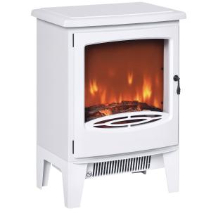 HOMCOM LED Elektrokamin Standkamin mit Flammeneffekt 900/18…