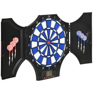 SPORTNOW Elektronische klappbare Dartscheibe mit 2 Türen, 3…