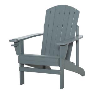 Outsunny Adirondack Gartenstuhl mit Becherhalter, Gartenlie…