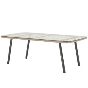 Outsunny Garten-Couchtisch aus geflochtener Kunstharz mit 5…