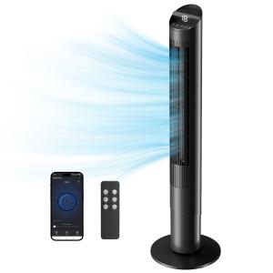HOMCOM 116 cm Turmventilator, Fernbedienung, WiFi-App, 65°…