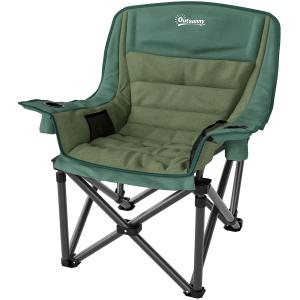 Outsunny Campingstuhl faltbarer Gartenstuhl mit Seitentasch…