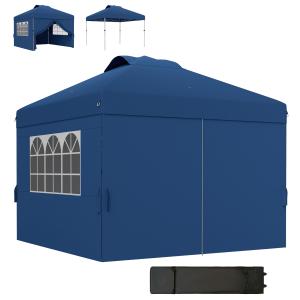 Outsunny Faltbare Gartenpavillon Pop-Up Partyzelt 3 x 3 Höh…