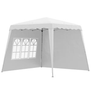 Outsunny Faltpavillon 2,4 x 2,4m Pavillon mit Seitenwand hö…