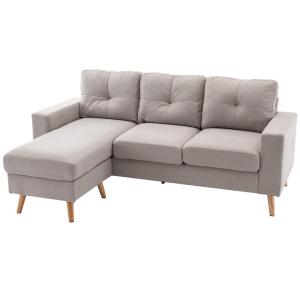 HOMCOM Ecksofa Eckcouch in L-Form, Eckgarnitur, Couchgarnit…