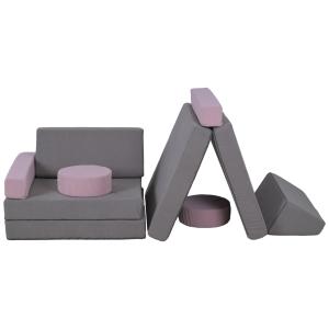 AIYAPLAY Kindersofa,12-Teilige Modulare Kindercouch aus Sch…