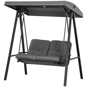 Outsunny Hollywoodschaukel 2-Sitzer Gartenschaukel mit Vers…