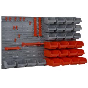 Werkzeuglochwand, Werkzeughalter, Rot Grau, 63,5x22,5x95,5…