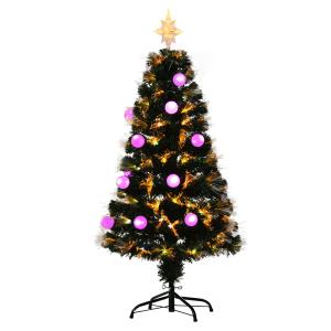HOMCOM Weihnachtsbaum Tannenbaum mit LED-Leuchten 2 Lichtfa…
