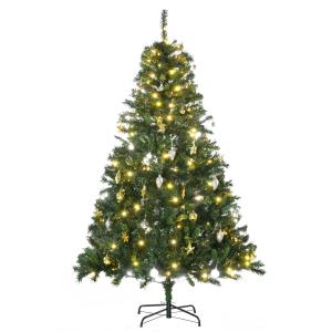 HOMCOM Weihnachtsbaum Tannenbaum mit Deko 200 LEDs 745 Spit…